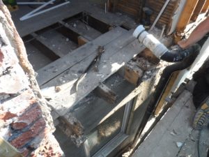 1 Rotten floor joists bathroom floor